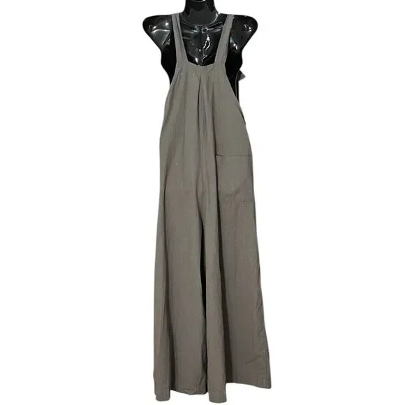 Natural Life Wide Leg Carrington Embroidered Detail Jumpsuit Overalls - Picture 6 of 11